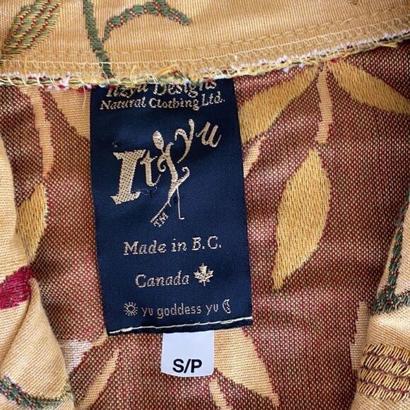 Itzyu Natural Clothing Cotton Floral Embroidered Jacket Made in BC - Picture 8 of 12